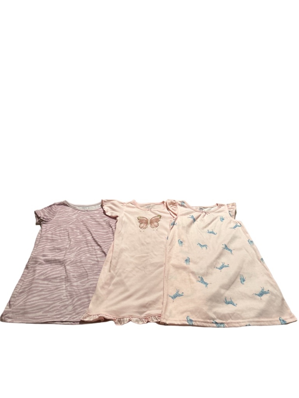 3 Carter's Purple and PInk Nightgowns Size 2-3T